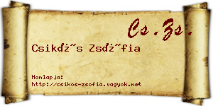 Csikós Zsófia névjegykártya