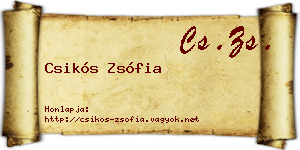 Csikós Zsófia névjegykártya