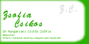 zsofia csikos business card
