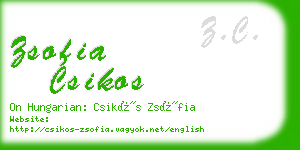 zsofia csikos business card